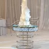Decorating Wedding Cake Table Silver Frame with Crystal