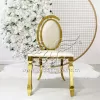 VIP Chair For Marriage Gold Stainless Oval Back