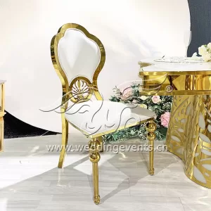 White And Gold Wedding Chairs