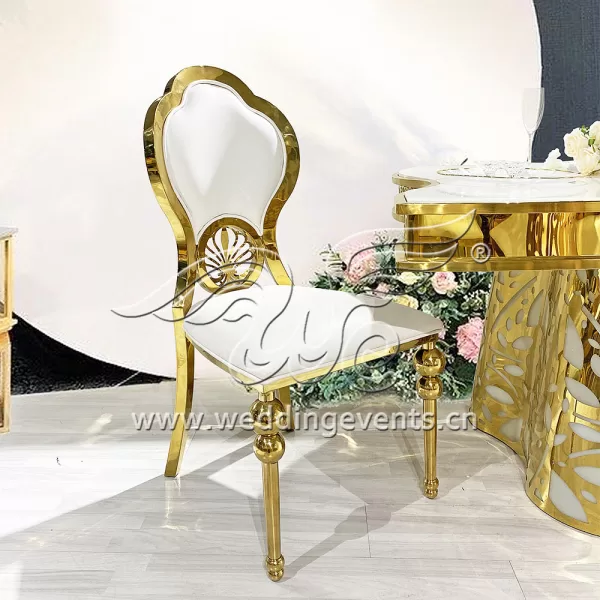 White And Gold Wedding Chairs