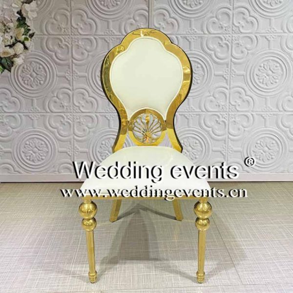 White And Gold Wedding Chairs