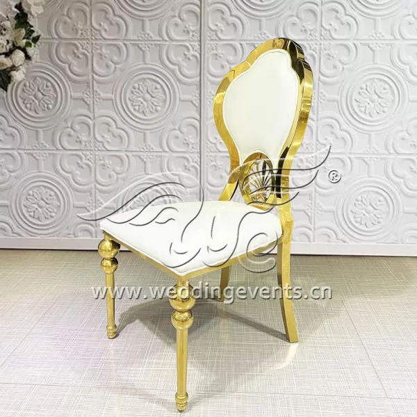 White And Gold Wedding Chairs