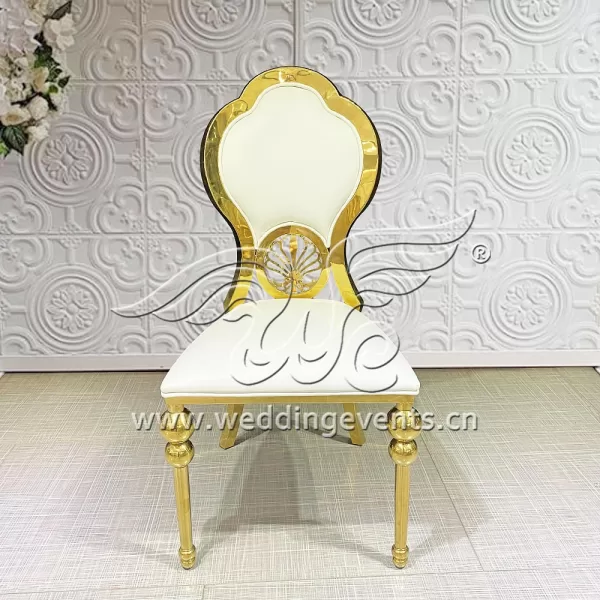 White And Gold Wedding Chairs