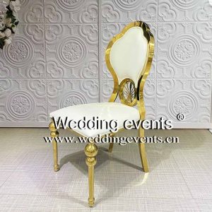 White And Gold Wedding Chairs