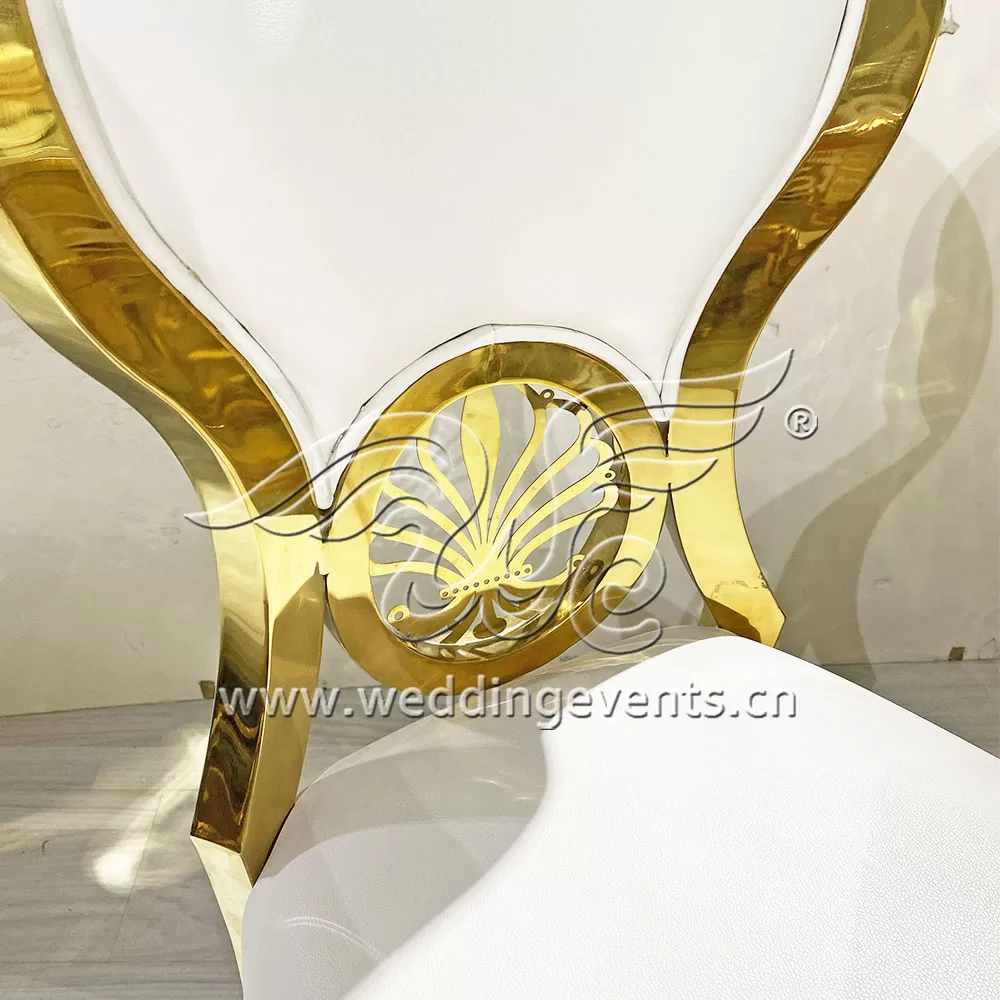 White And Gold Wedding Chairs