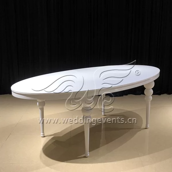 White Oval Dining Table