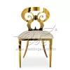 Velvet Event Chair Carved Stainless Steel Frame