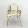 Vintage Restaurant Chairs Metal Frame With Armrest