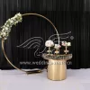 Cake Wedding Table Mirror Glass Top with Crystal Pendants