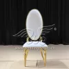 White Restaurant Chairs High Back Velvet Seating