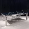 Silver Stainless Steel Mirror Glass Decoration Dinner Table