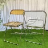 Acrylic Chairs Wedding Iron Gilded Frame Folding Design