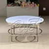 Decorating Coffee Table Silver Stainless Steel with MDF