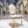 White Leather Dining Chairs Luxury Banquet Events Use