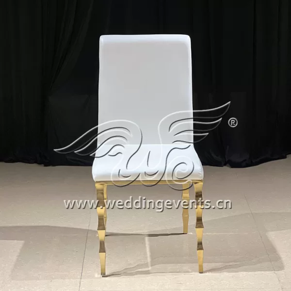 Leather Dining Chair Gold Legs