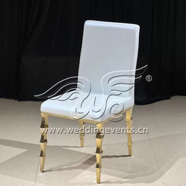 Leather Dining Chair Gold Legs