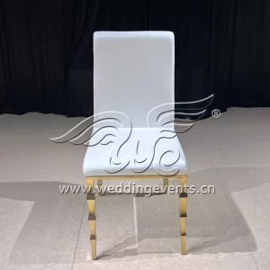 Leather Dining Chair Gold Legs