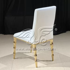 Leather Dining Chair Gold Legs