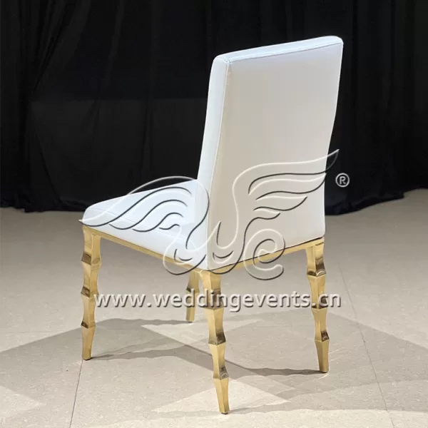 Leather Dining Chair Gold Legs