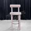 Counter Height Stools Pink Velvet Party Bar Chairs