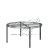 Event Party Glass Stainless Steel Hotel Table Customize Size