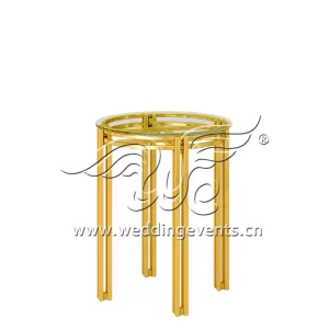 Event Party Glass Stainless Steel Hotel Table