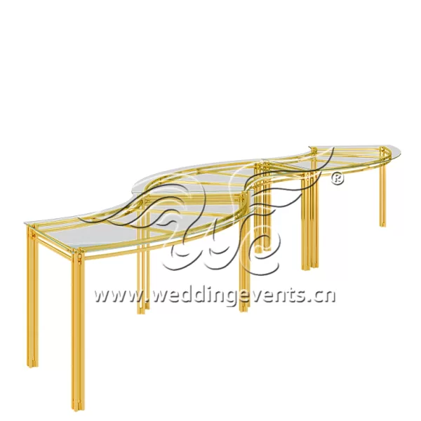Serpentine Glass Table Top