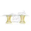 Gold Glass Dining Table Luxurious Wedding Furniture
