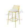 Contemporary Bar Stools Low Backrest and Round Seat
