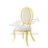 Luxury Dining Chair Stainless Steel Frame with Leather Seat