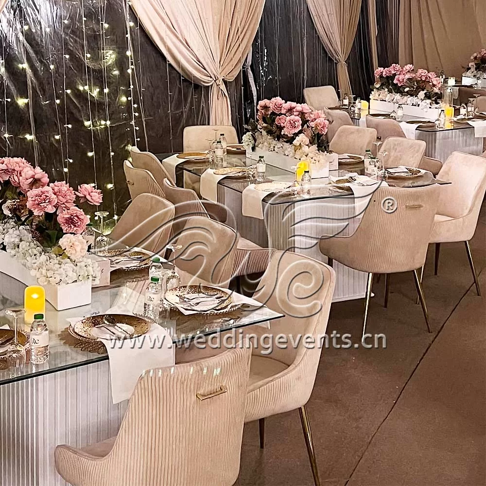 High-End Dinner Scene with Luxury Wedding Furniture