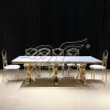 Wedding Table Designs with Custom Stainless Steel Base