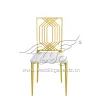 Hotel Dining Chairs with Golden Stainless Steel Frame